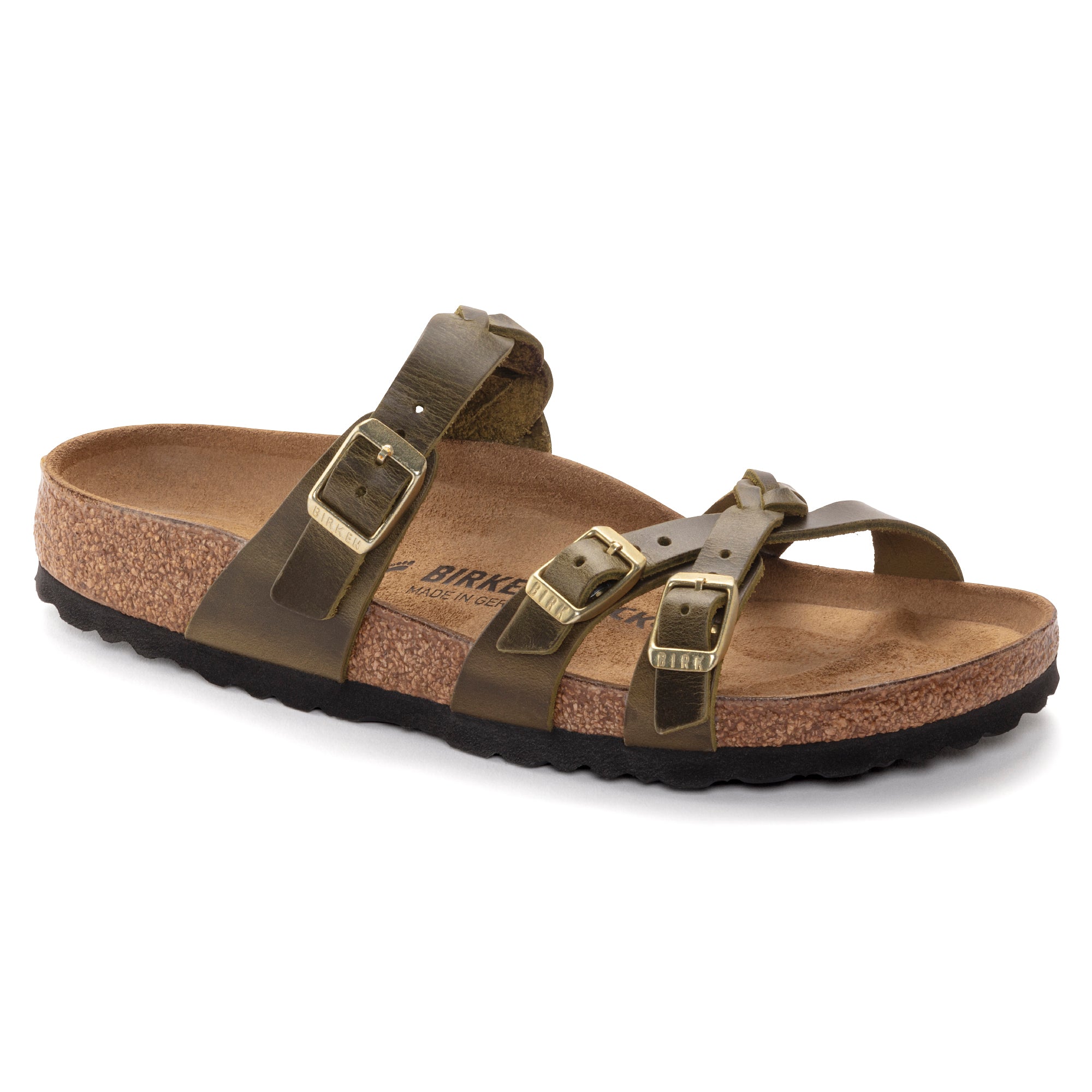 Birkenstock Franca Braided Oiled Leather - Womens