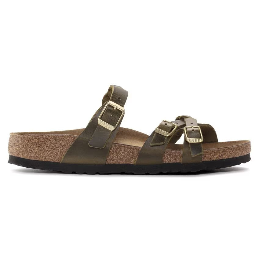 Birkenstock Franca Braided Oiled Leather - Womens