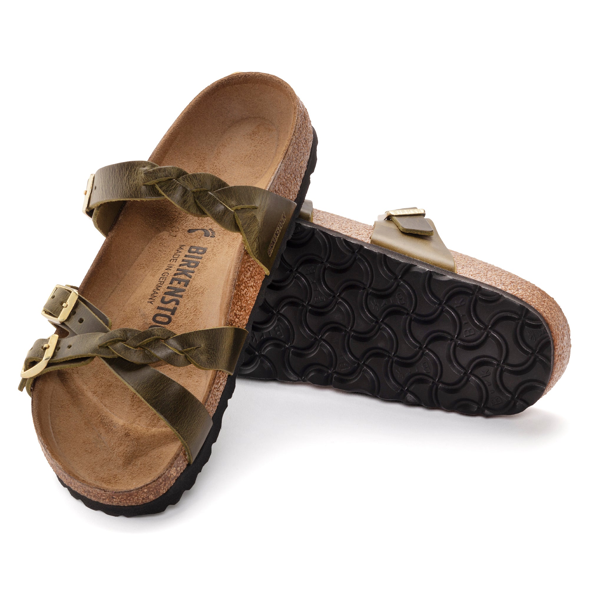 Birkenstock Franca Braided Oiled Leather - Womens