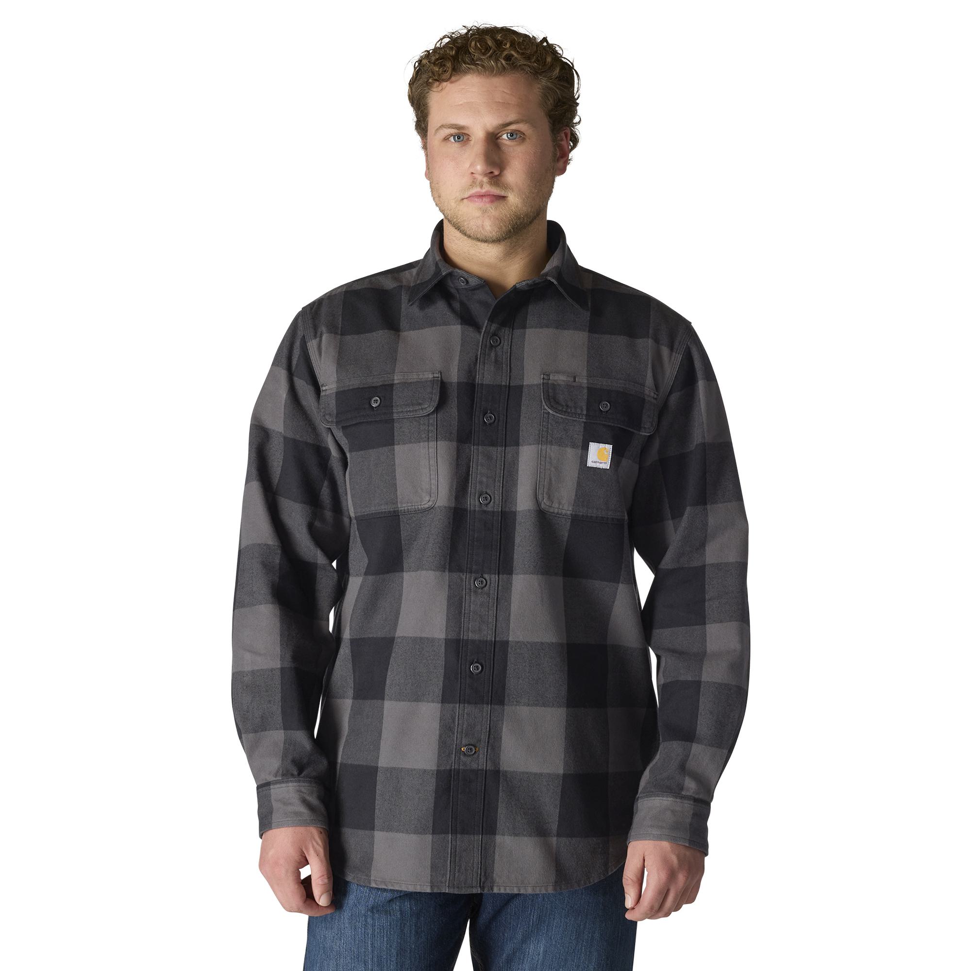 Carhartt Heavyweight Flannel Long-Sleeve Plaid Shirt - Tall - Mens