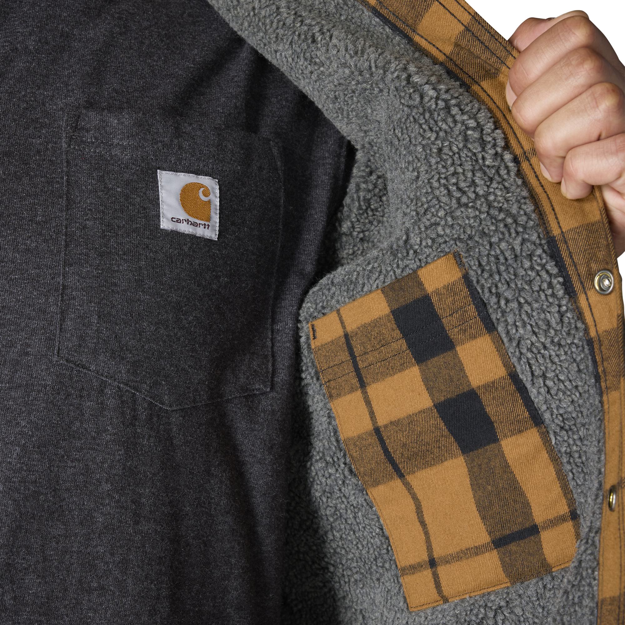 Carhartt Flannel Sherpa-Lined Shirt Jac - Mens