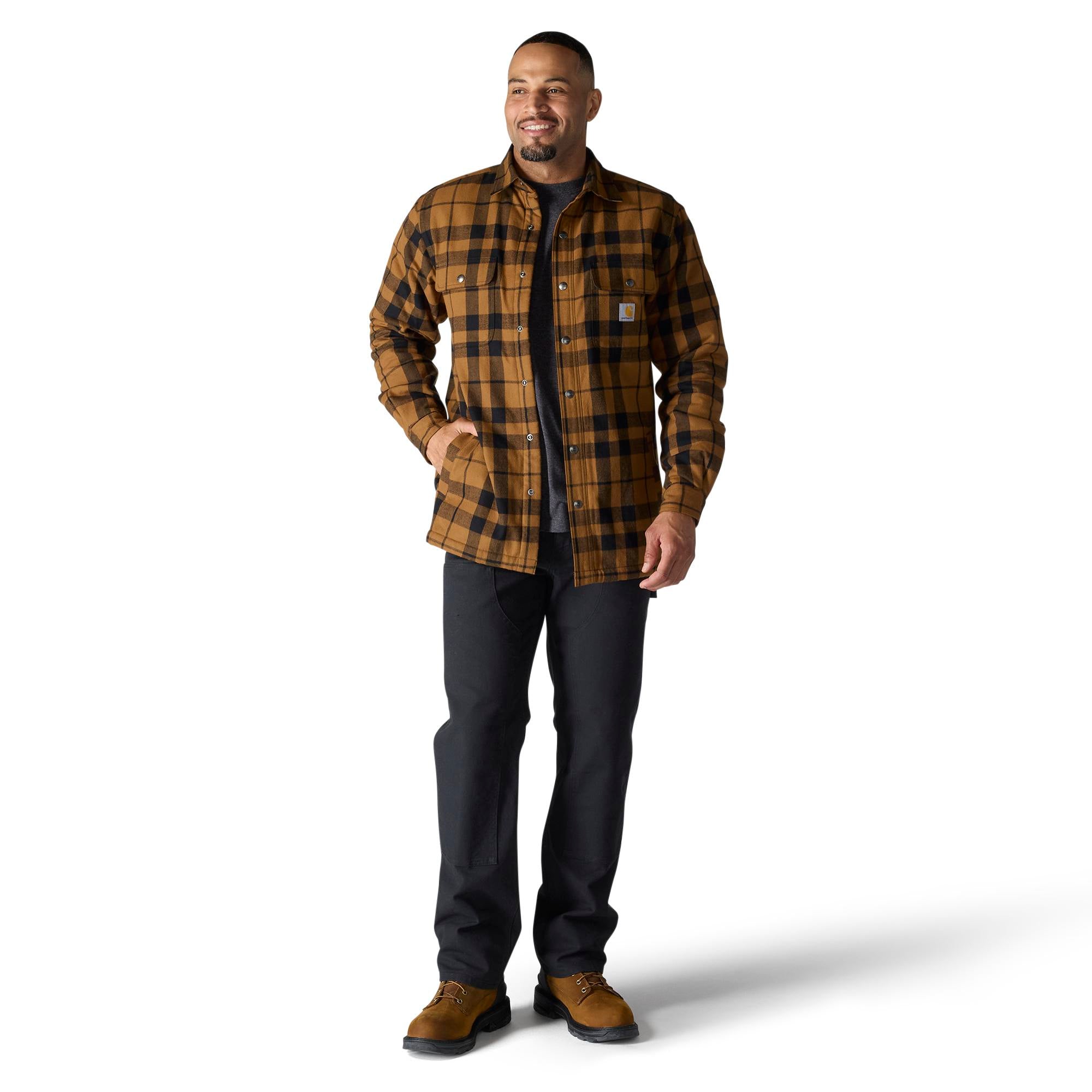 Carhartt Flannel Sherpa-Lined Shirt Jac - Mens