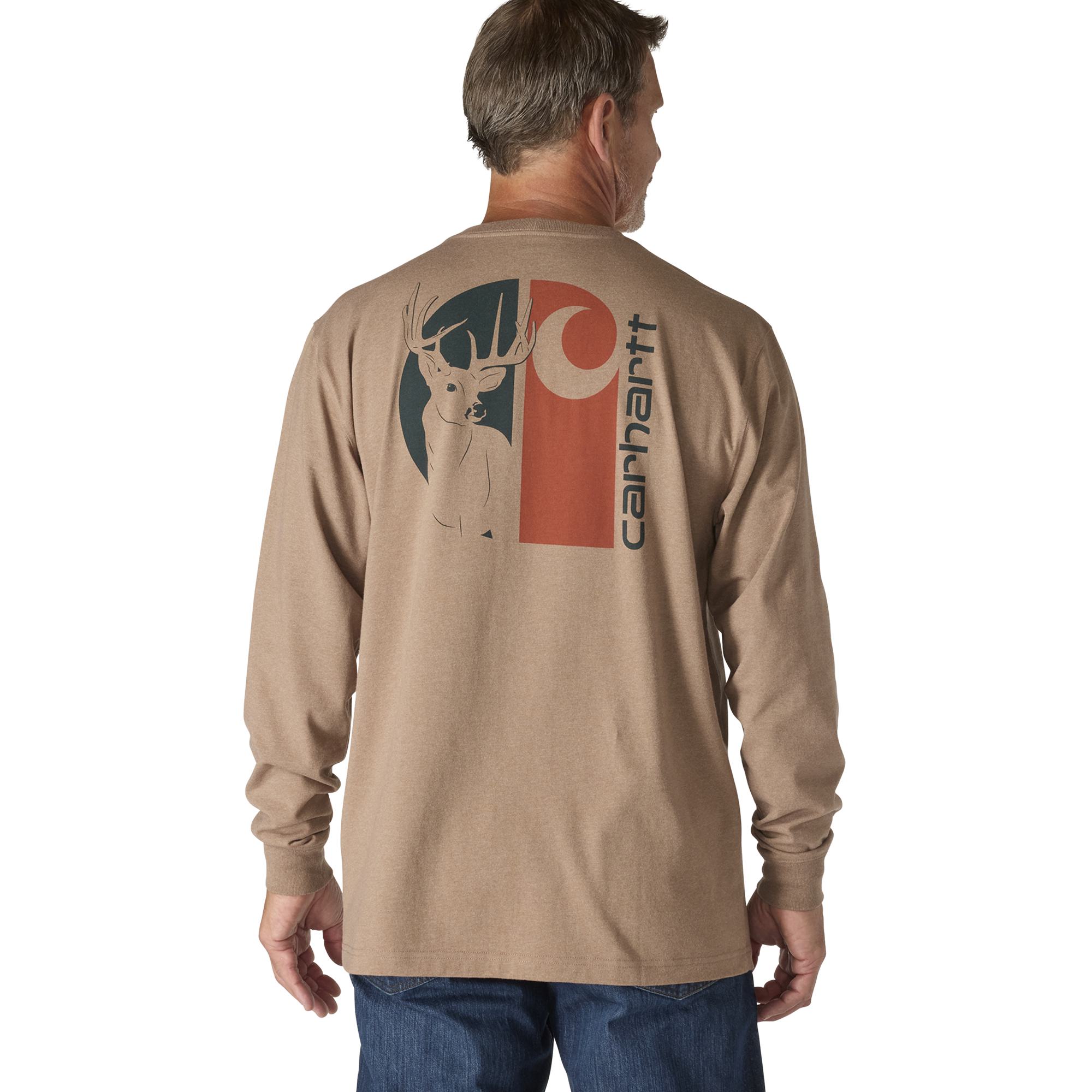 Carhartt Heavyweight Long Sleeve Deer Graphic Tee - Tall - Mens