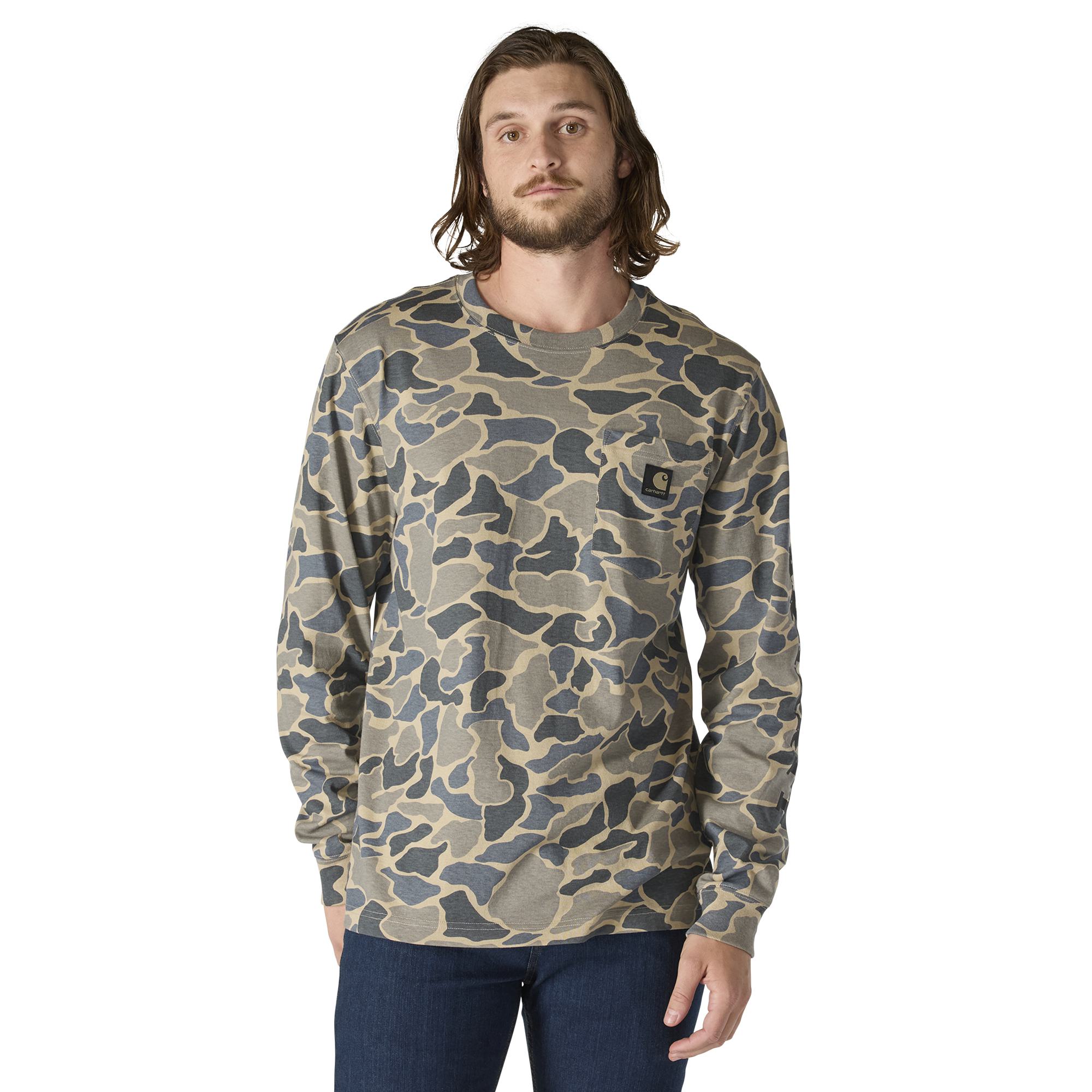 Carhartt Heavyweight Long-Sleeve Pocket Camo Graphic T-Shirt - Mens