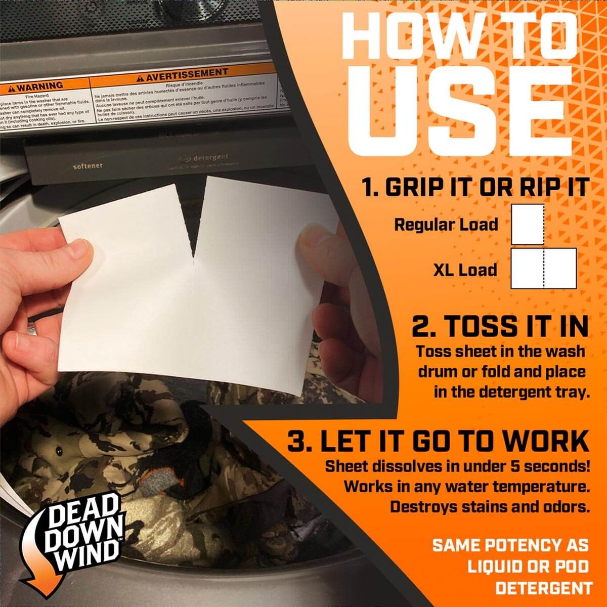 Dead Down Wind™ Laundry Detergent Sheet