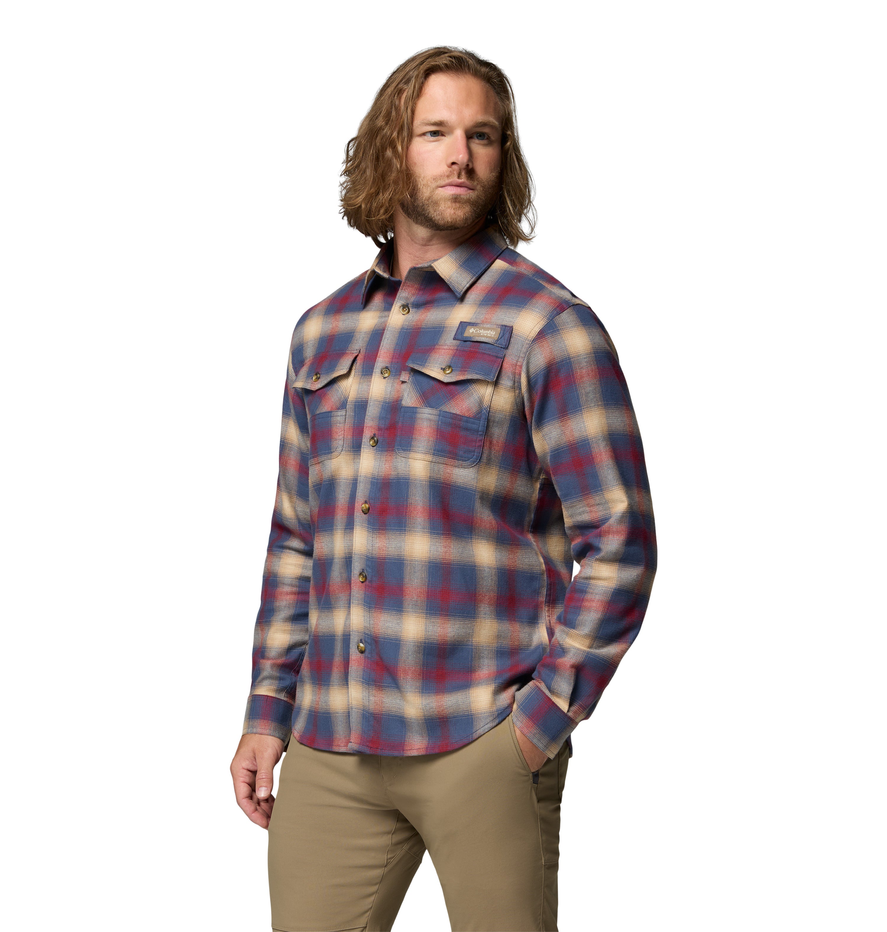 Columbia PHG Roughtail™ Stretch Flannel Long Sleeve Shirt - Mens