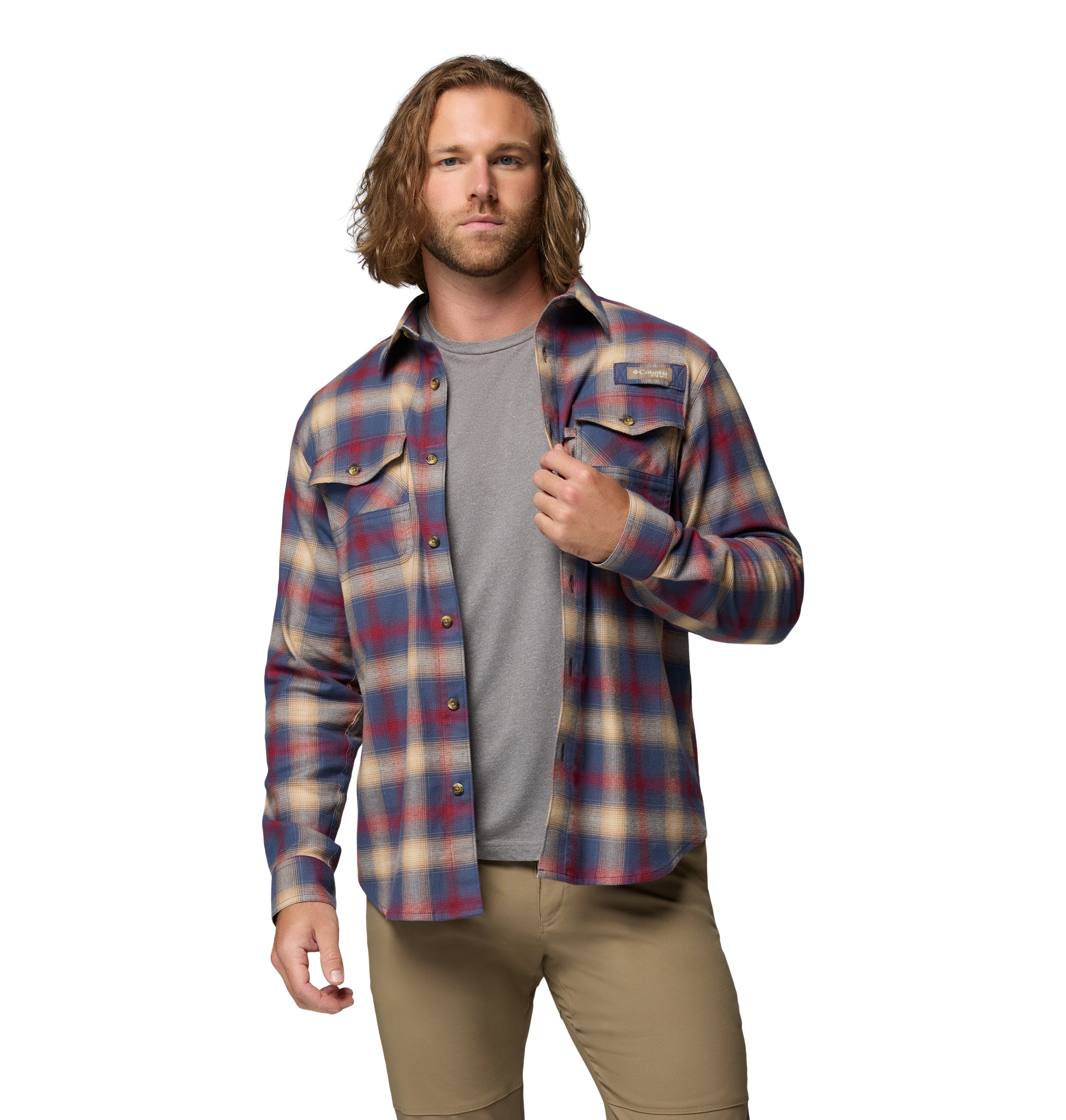 Columbia PHG Roughtail™ Stretch Flannel Long Sleeve Shirt - Mens