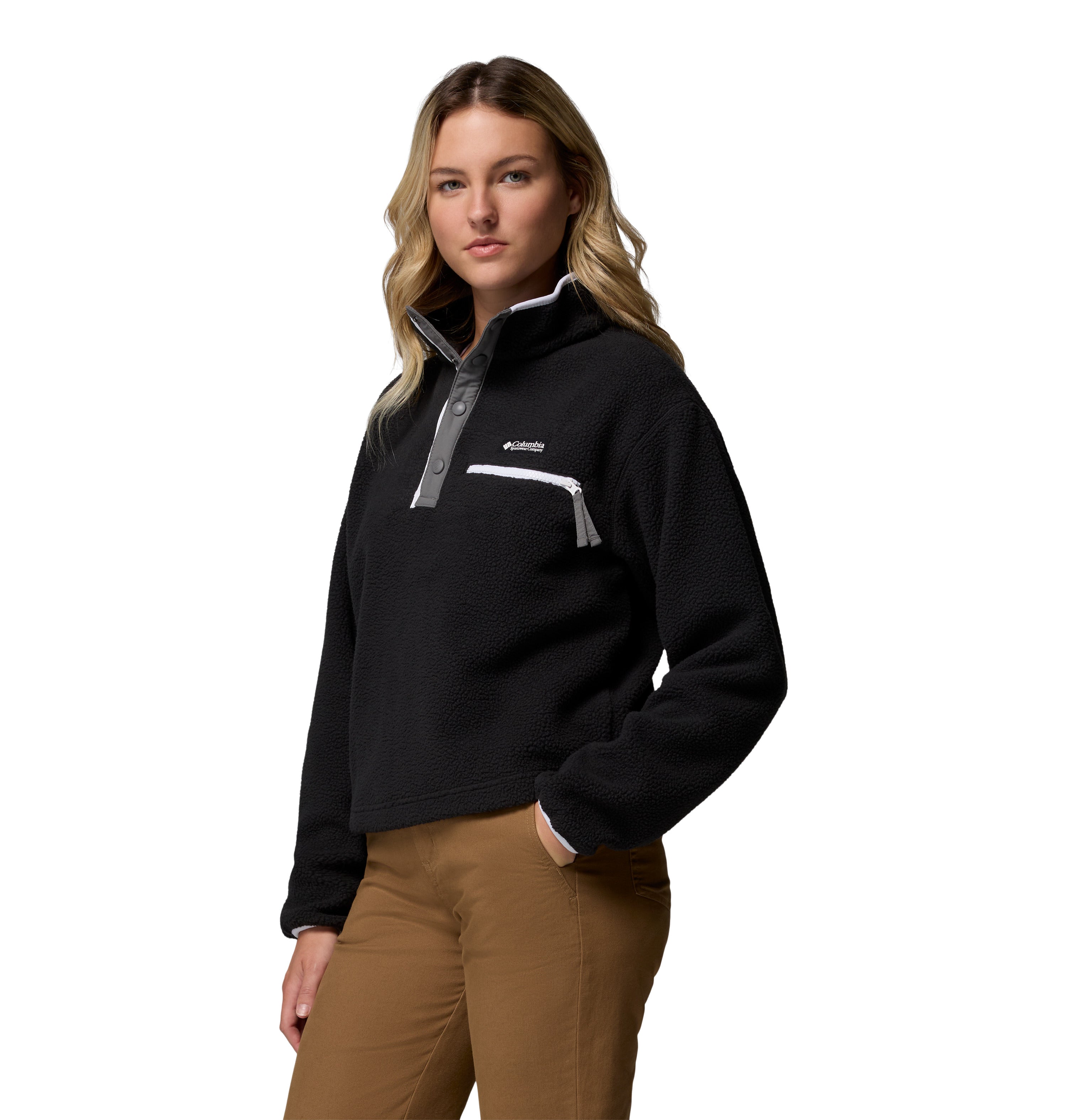 Columbia Helvetia™ II Cropped Half Snap Fleece Pullover - Womens