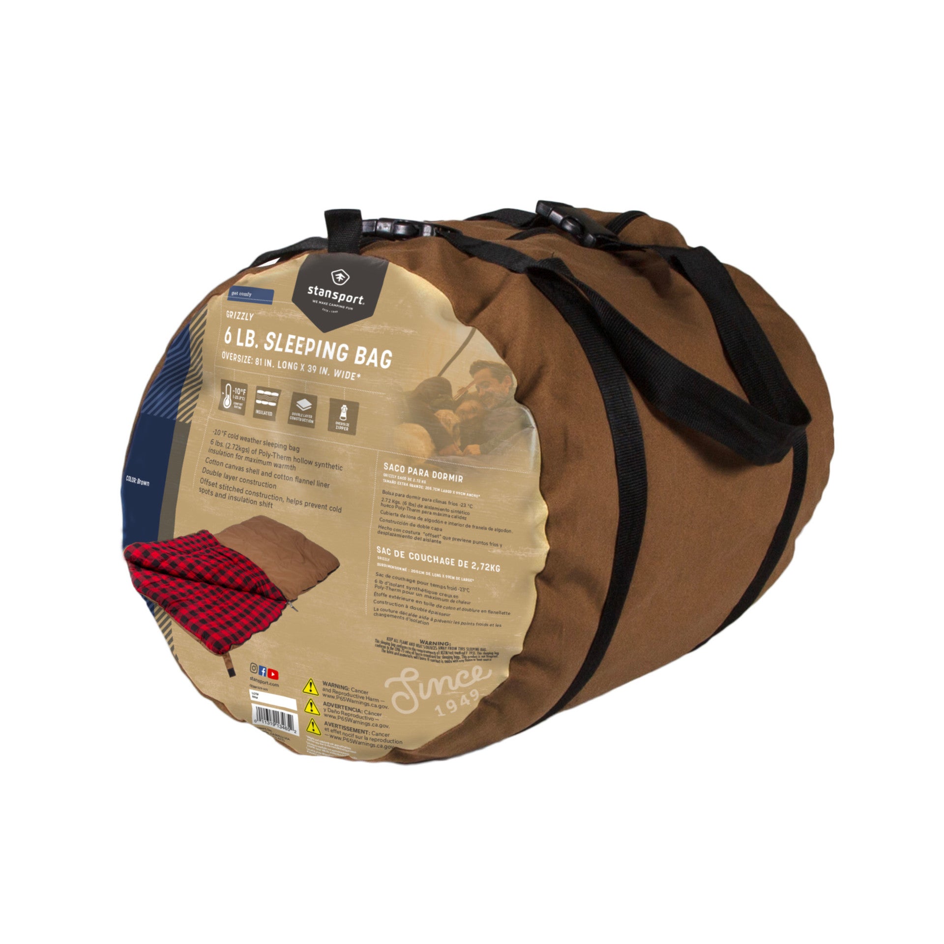 Stansport Kodiak 6 lb Canvas Sleeping Bag