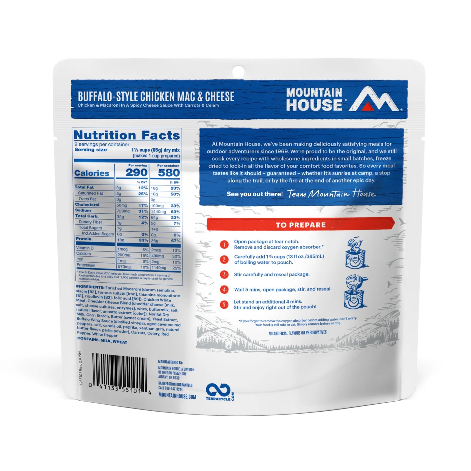 Mountain House Buffalo Style Chicken Mac & Cheese