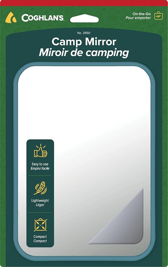 Coghlan's Portable Camp Mirror with 3-Way Hook
