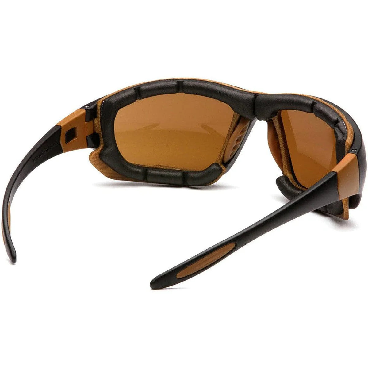 Carhartt Carthage Safety Glasses/Goggles - Black Frame Stone Bronze Anti-Fog Lens
