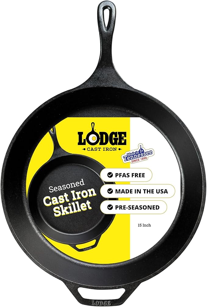 Lodge Logic Cast Iron Skillet 15 in. Black