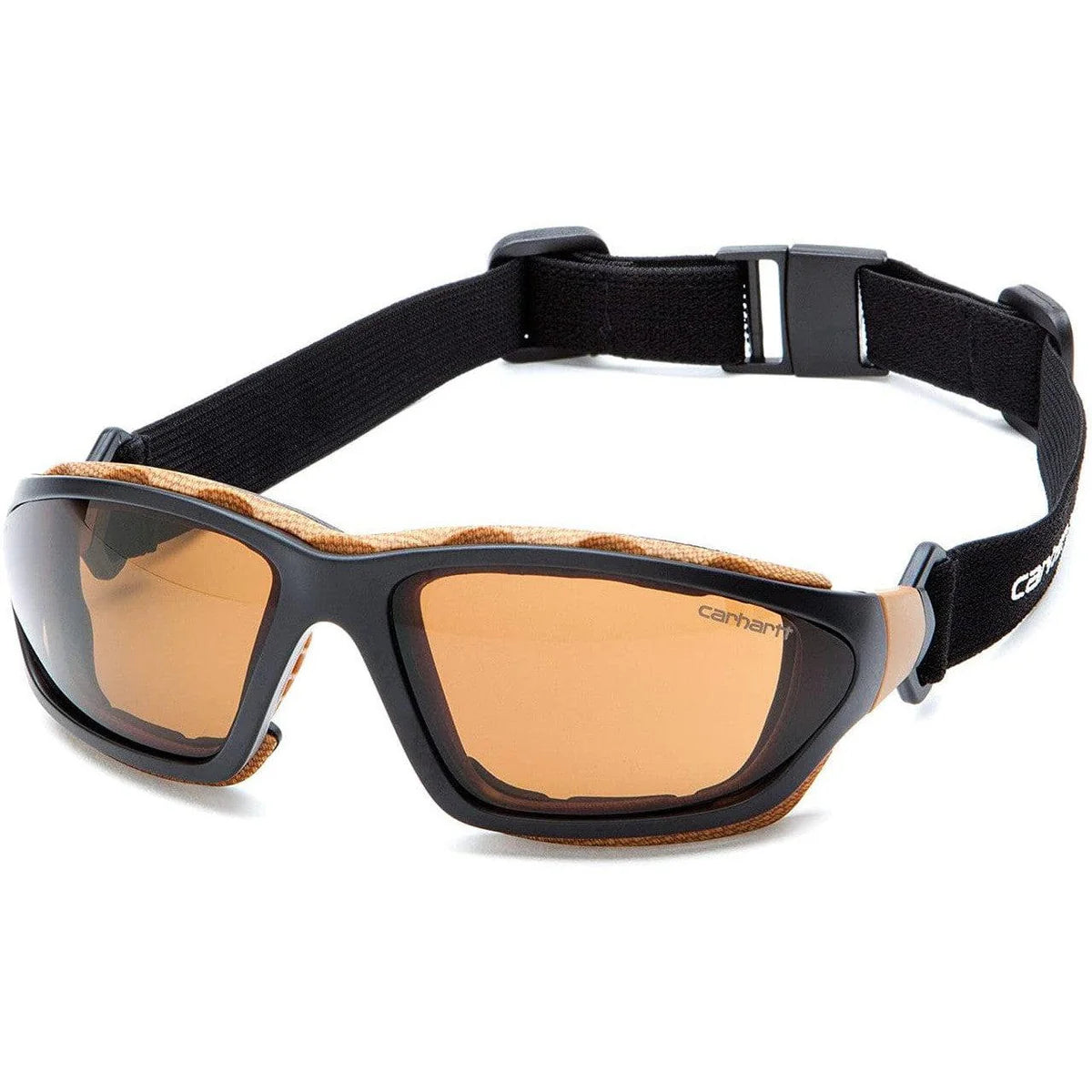 Carhartt Carthage Safety Glasses/Goggles - Black Frame Stone Bronze Anti-Fog Lens