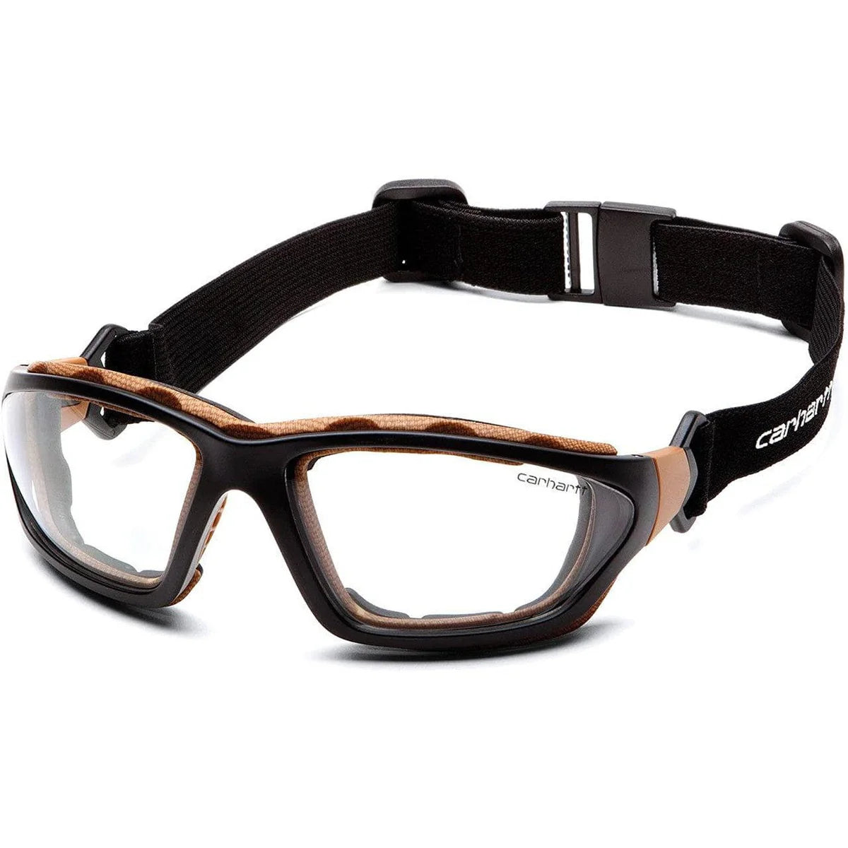 Carhartt Carthage Safety Glasses/Goggles - Black Frame Clear Anti-Fog Lens