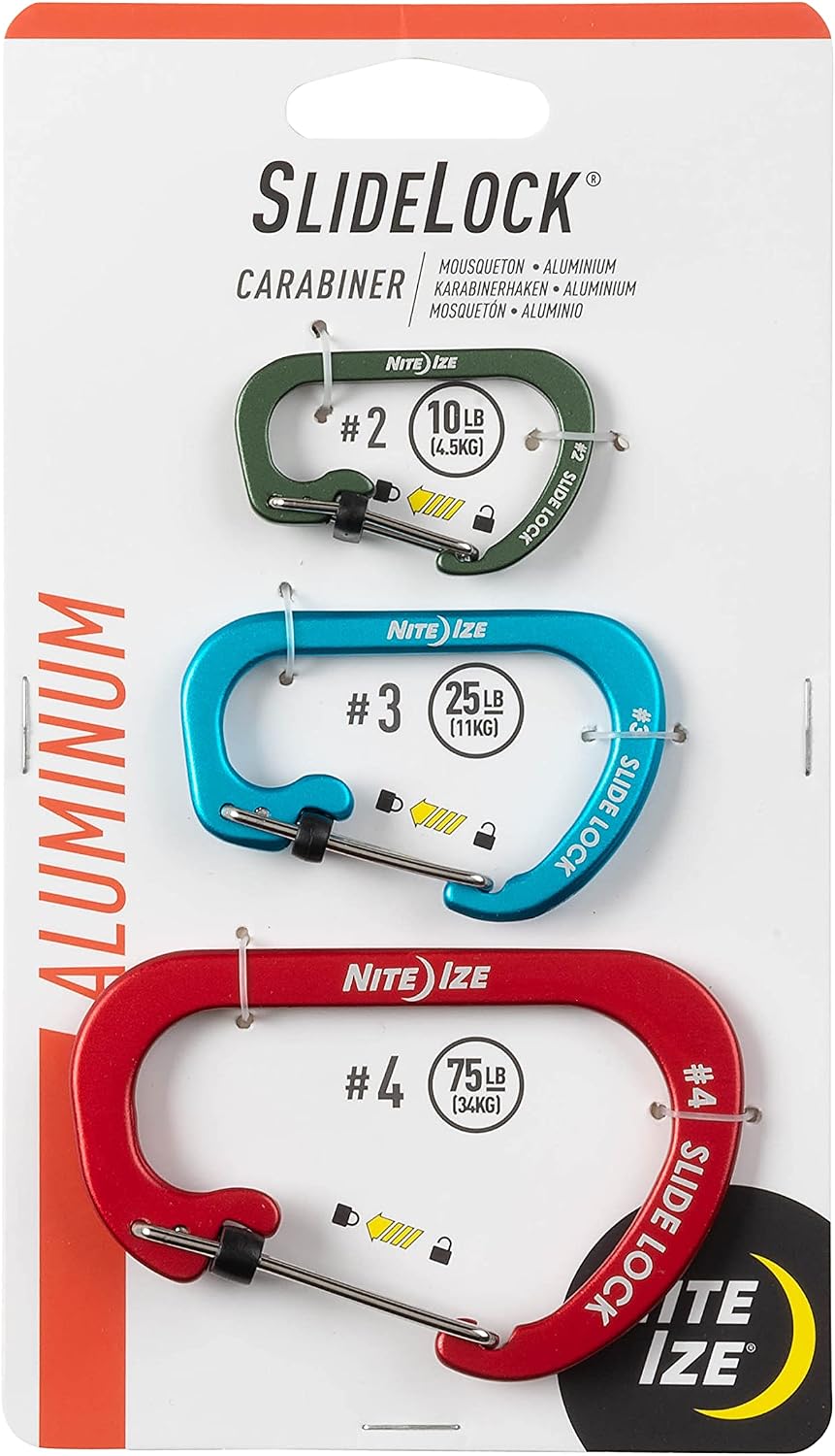 Nite Ize SlideLock Carabiner Aluminum Key Accessory Assorted