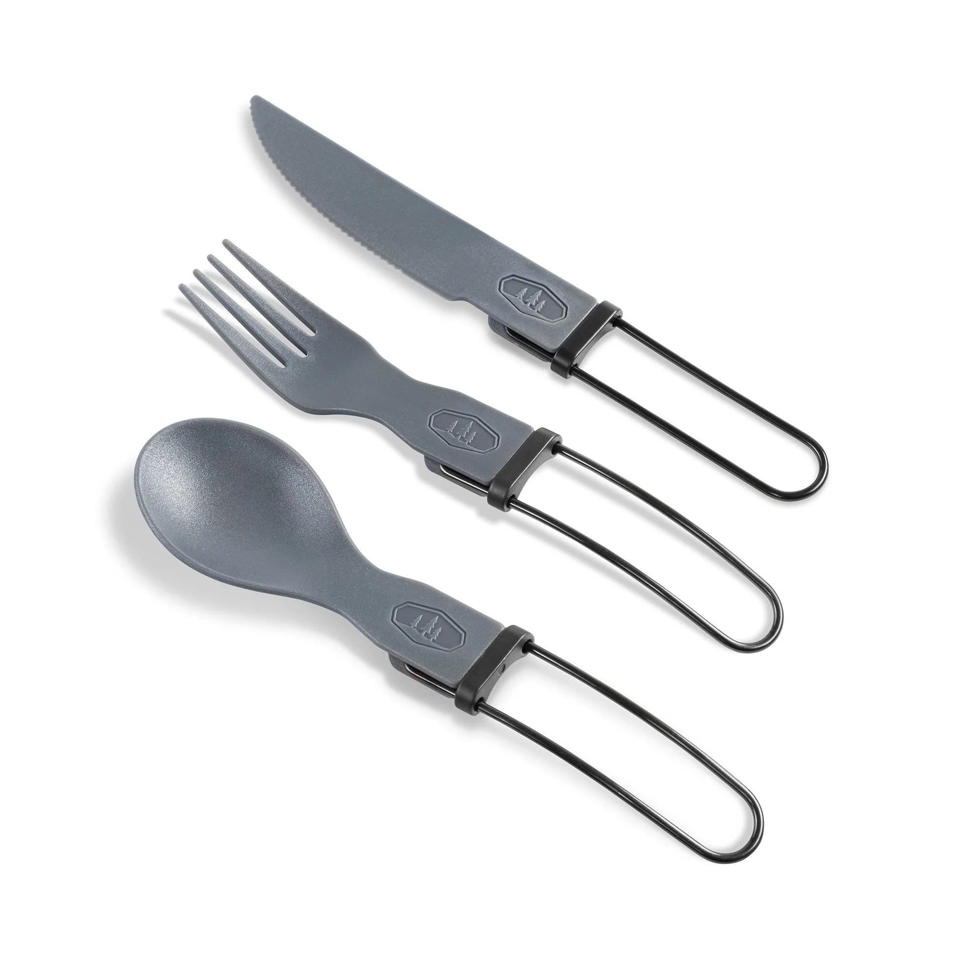 GSI Tekk Trio Folding Cutlery Set - Grey