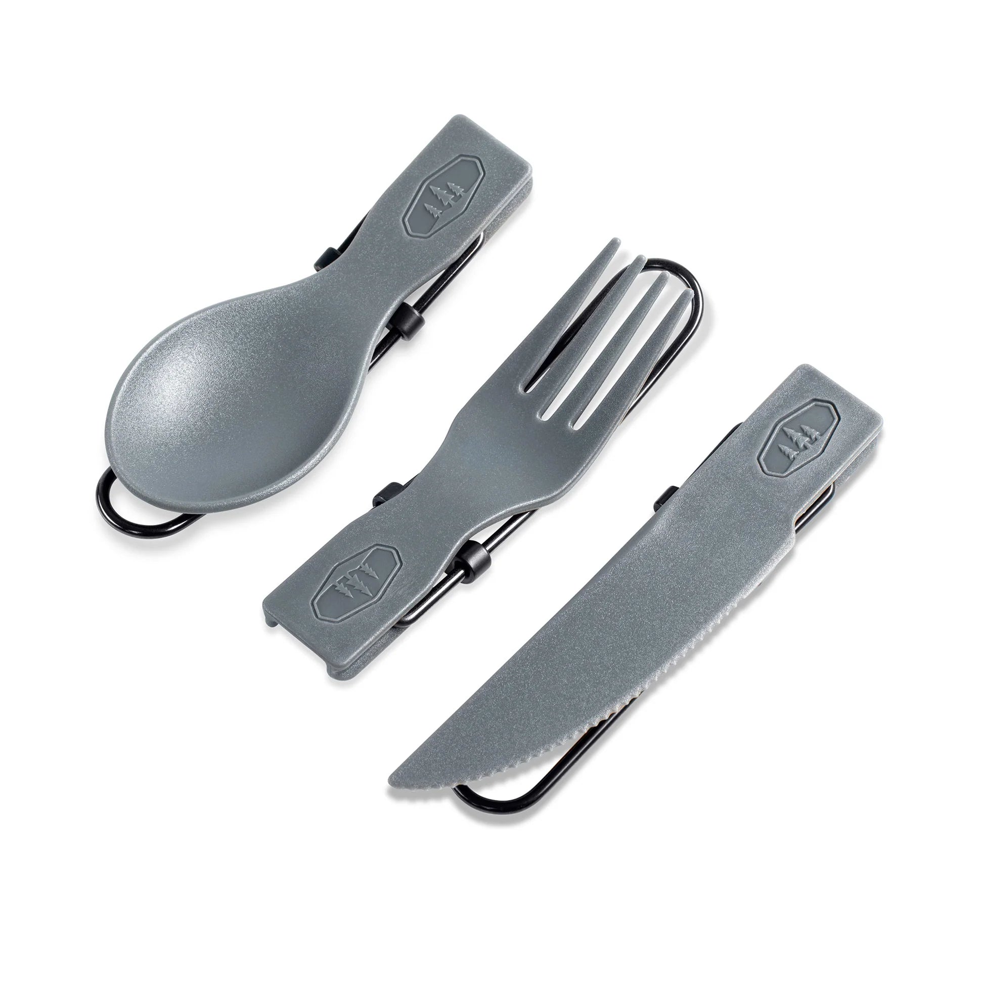 GSI Tekk Trio Folding Cutlery Set - Grey