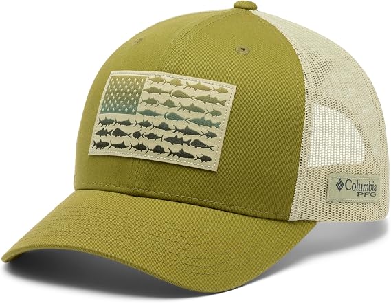Columbia Men's PFG Fish Flag Mesh Snapback Hat