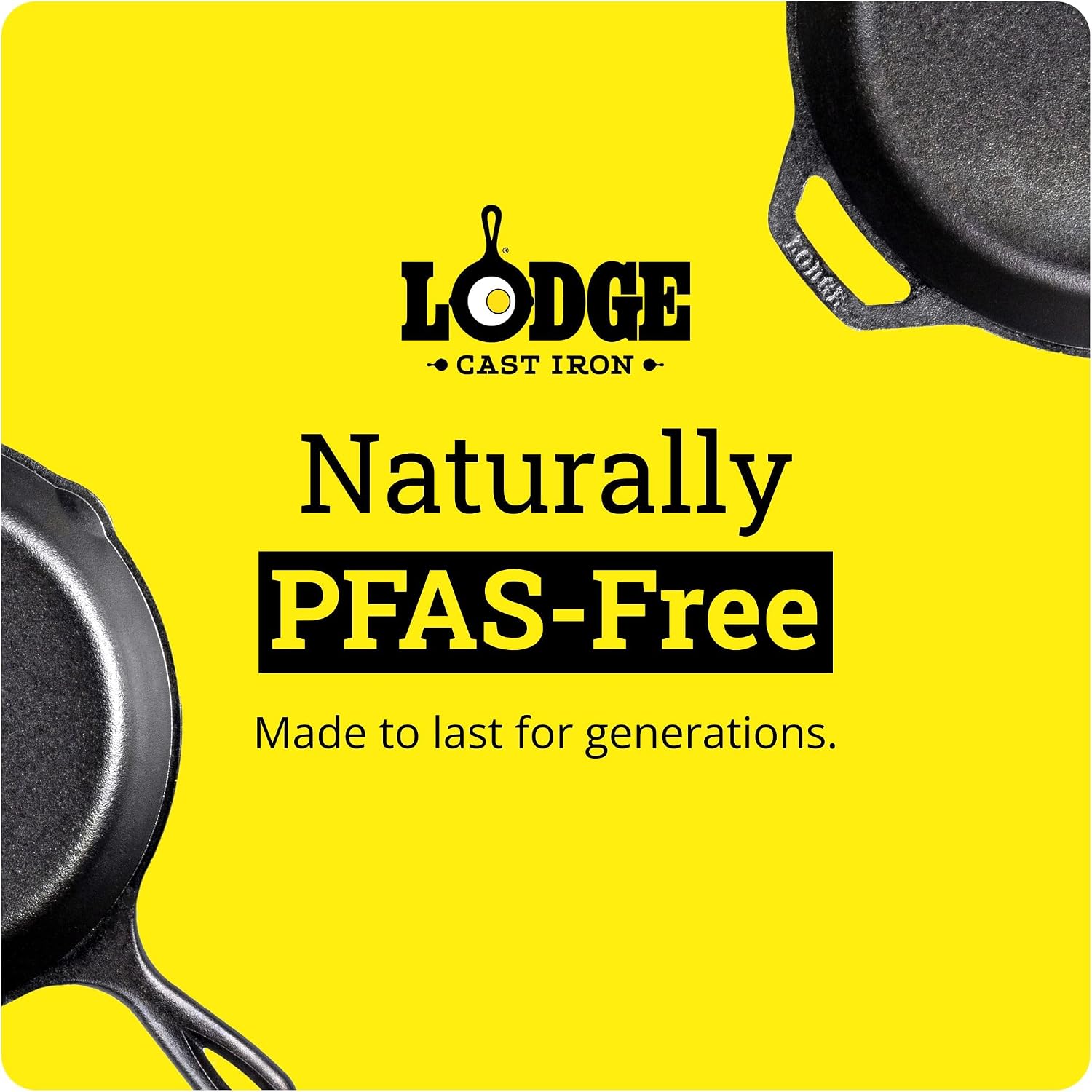 Lodge Logic Cast Iron Skillet 15 in. Black