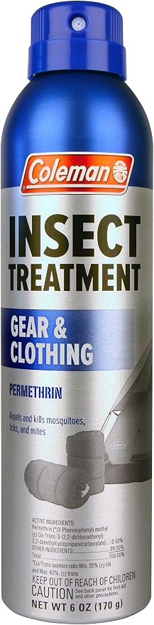 Coleman Gear and Clothing Permethrin Insect and Tick Repellent, 6 Ounce