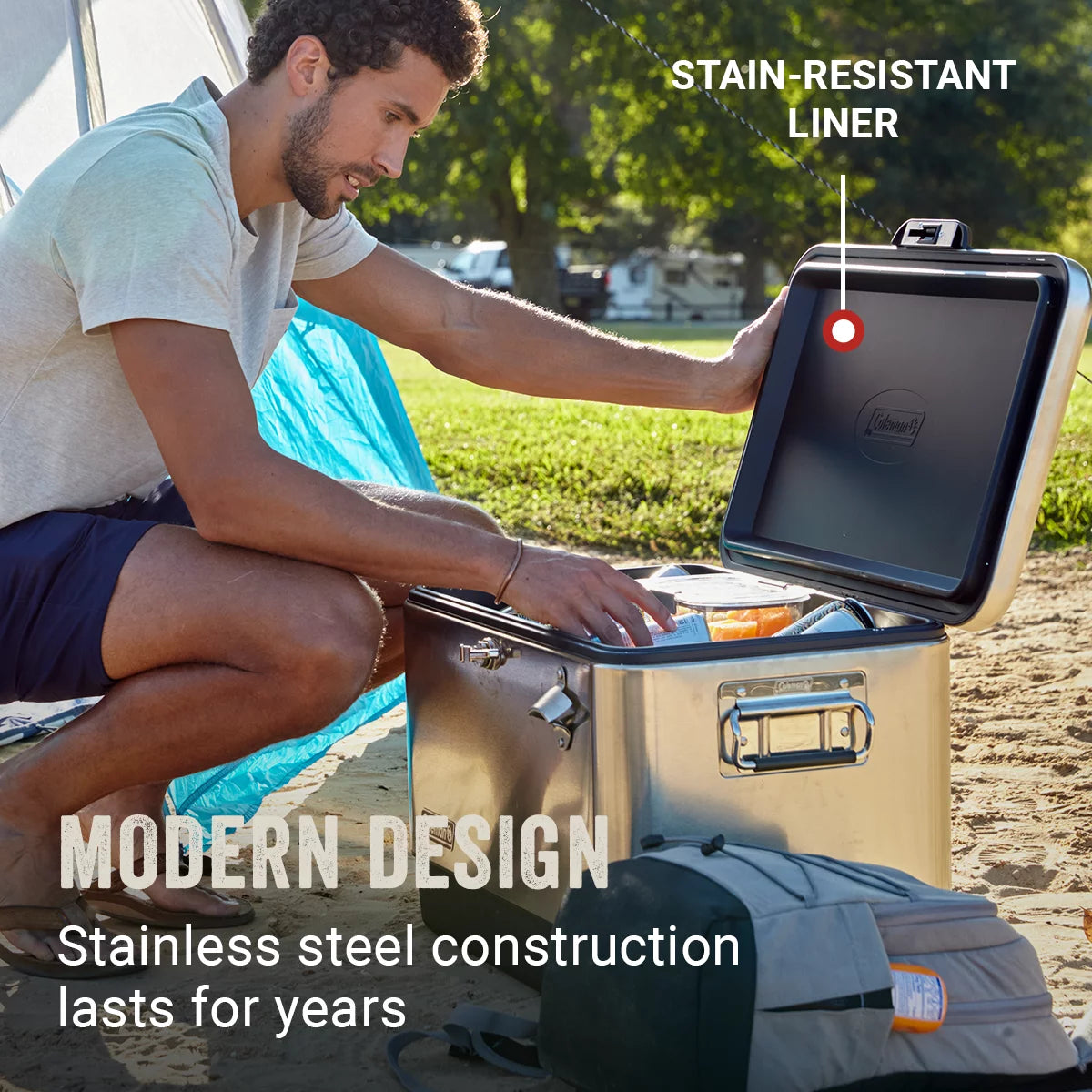 Coleman Reunion Stainless Steel Cooler 54Qt