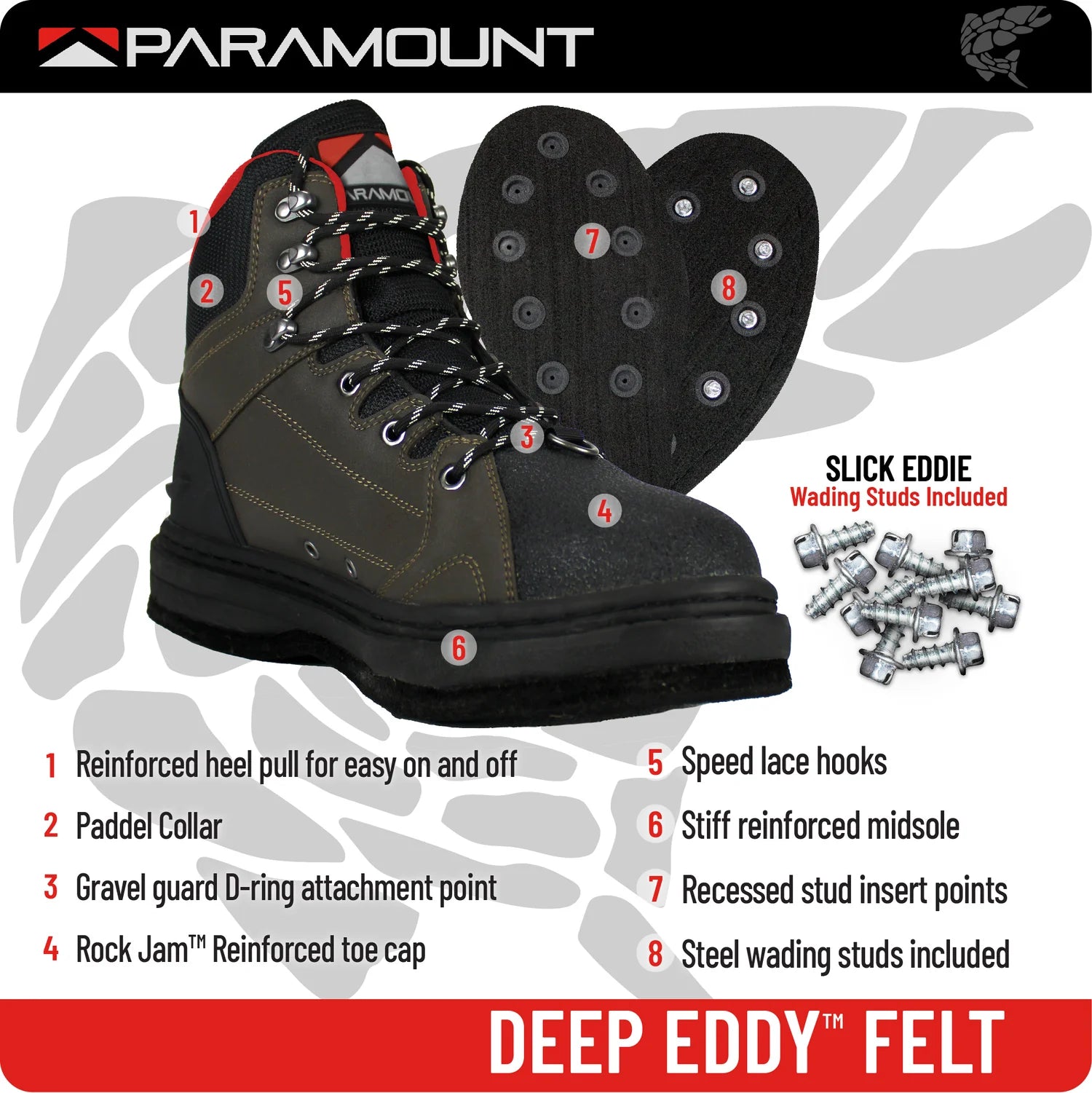 Paramount Deep Eddy Felt Wading Boots
