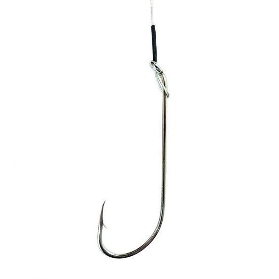 Eagle Claw Long Plain Shank Nylawire Snell Hook