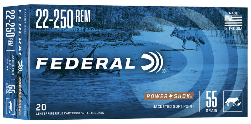 Federal Power-Shok 22-250 / 55Gr