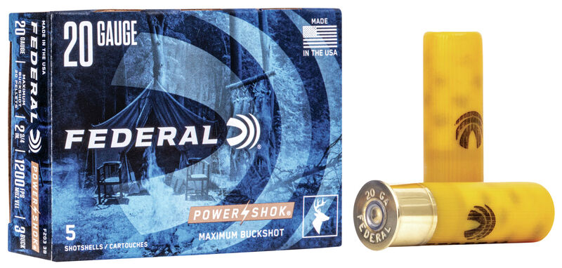 Federal Power-Shok Buckshot - 20GA - 2 3/4" - 3
