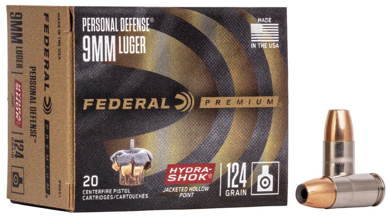 Federal Personal Defense Hydra-Shok 9mm / 124gr