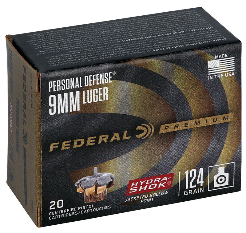 Federal Personal Defense Hydra-Shok 9mm / 124gr