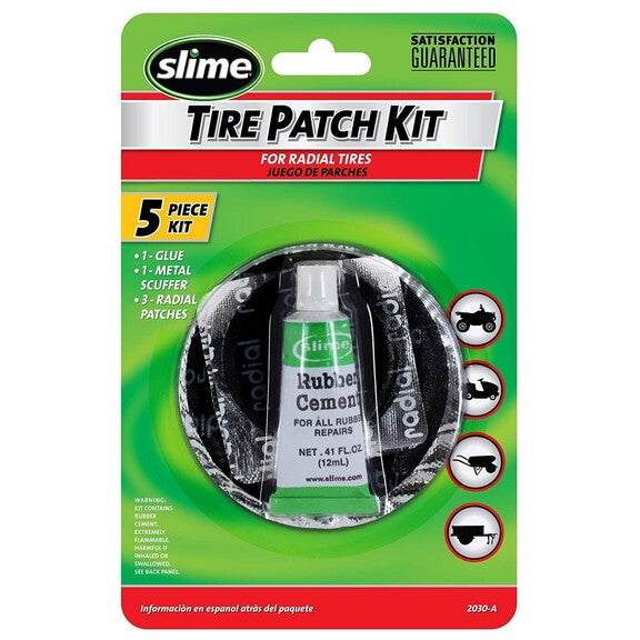 Slime Tire Patch Repair Kit & Glue, 5 Pc