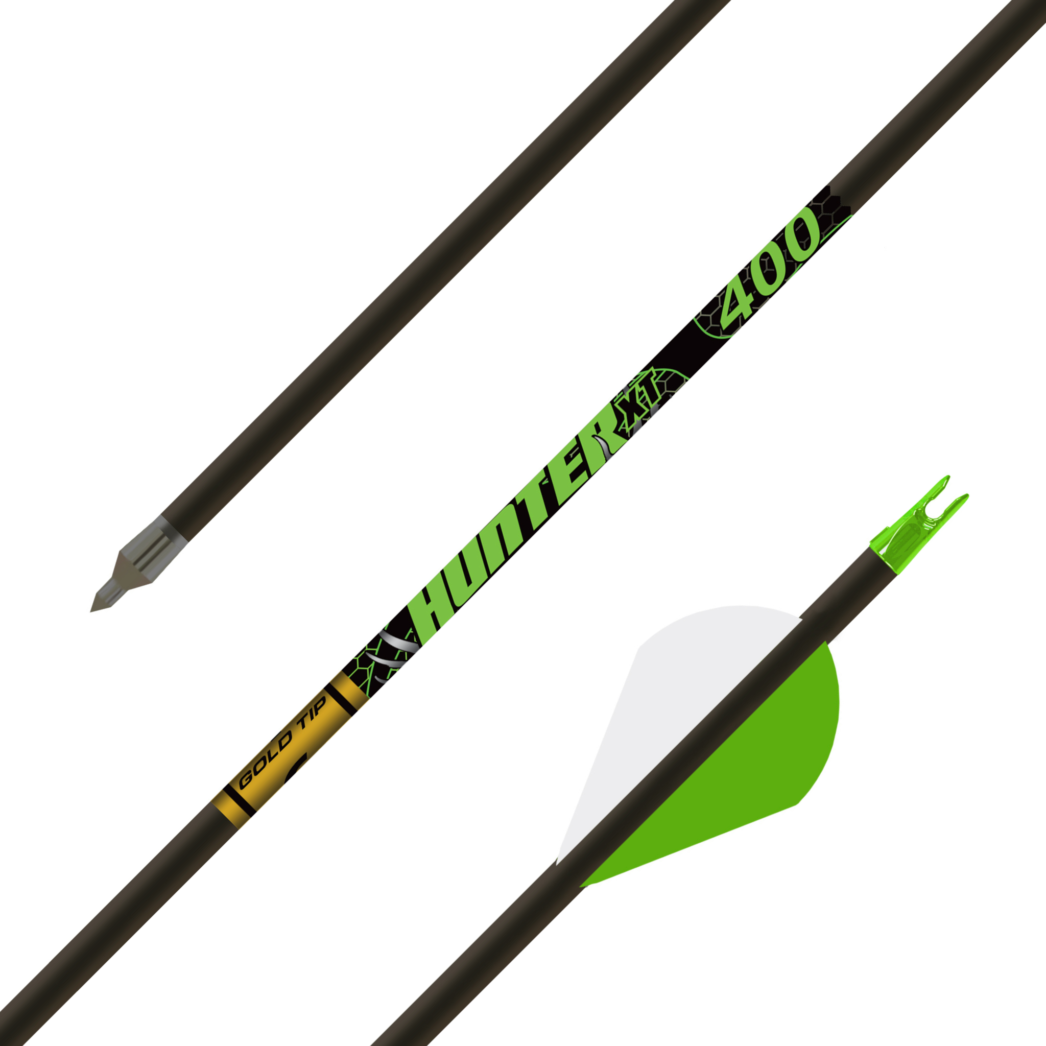 Gold Tip Hunter XT 400 Arrow w/2" Raptor Vanes