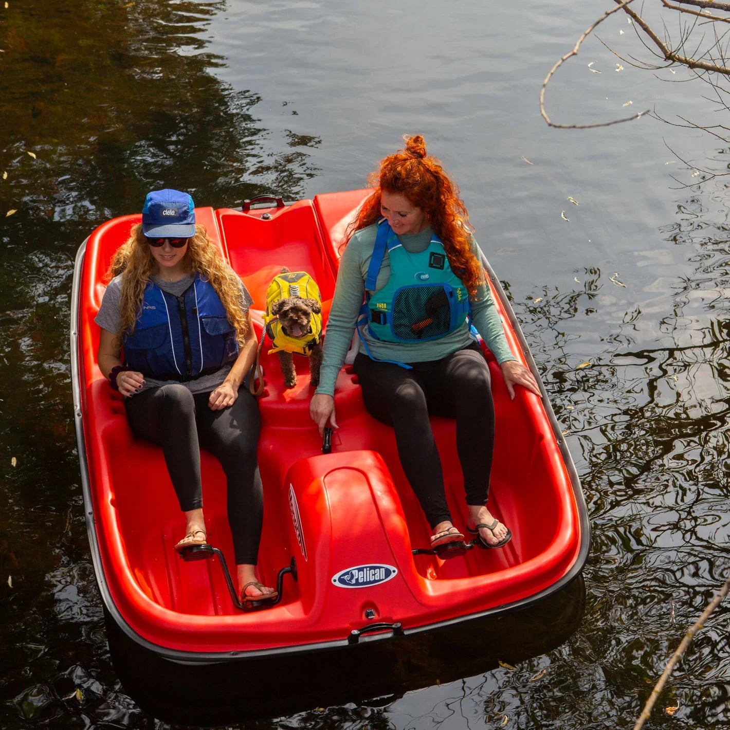Pelican Pedal Boat - Monaco Red & White