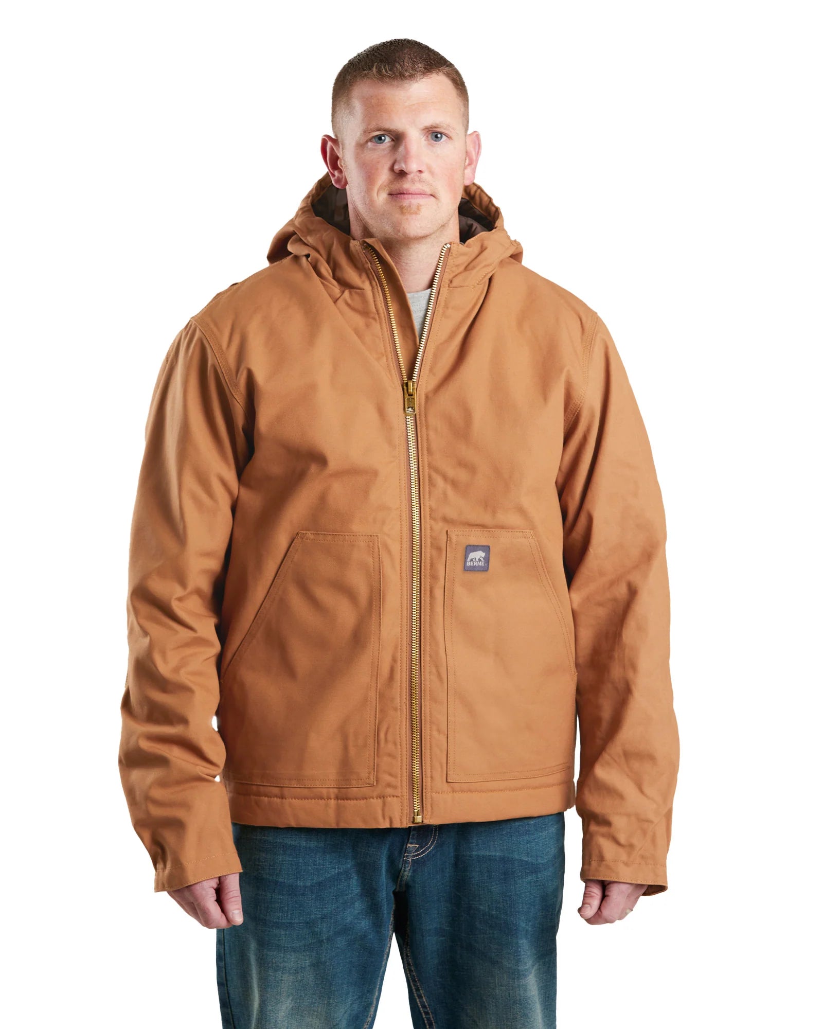 Berne Heritage Duck Hooded Work Jack - Tall - Mens