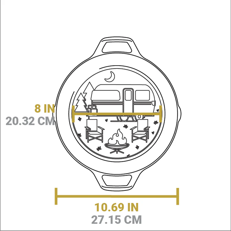 Lodge Wanderlust 10.25" Cast Iron Dual Handle Camper Pan