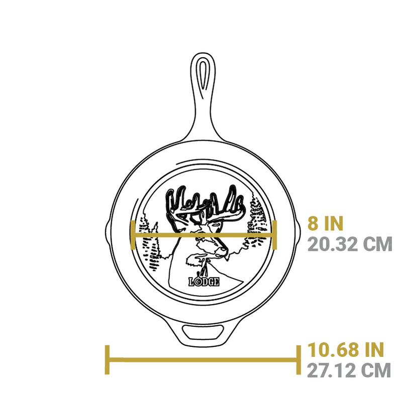 Lodge Wildlife Series™ 10.25" Cast Iron Deer Skillet