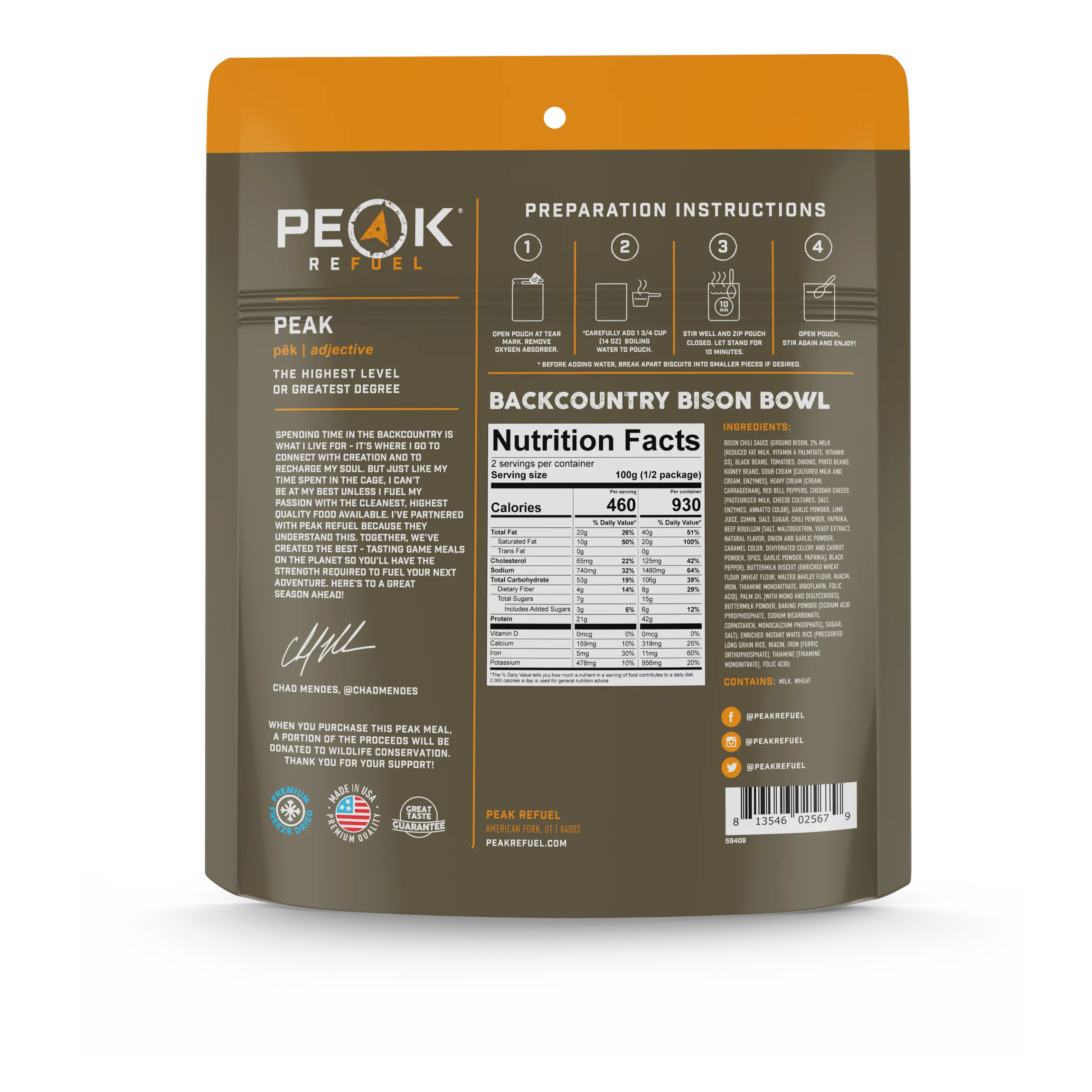 Peak Refuel Backcountry Bison Bowl