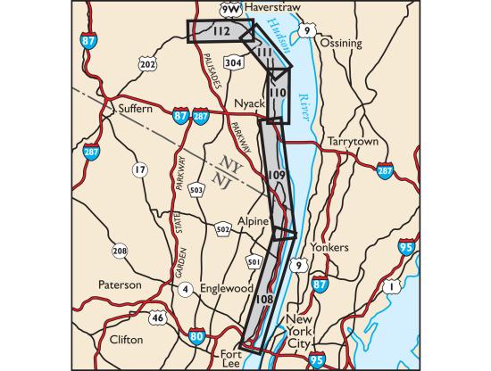 NYNJTC Hudson Palisades Trail Map - 7th Edition