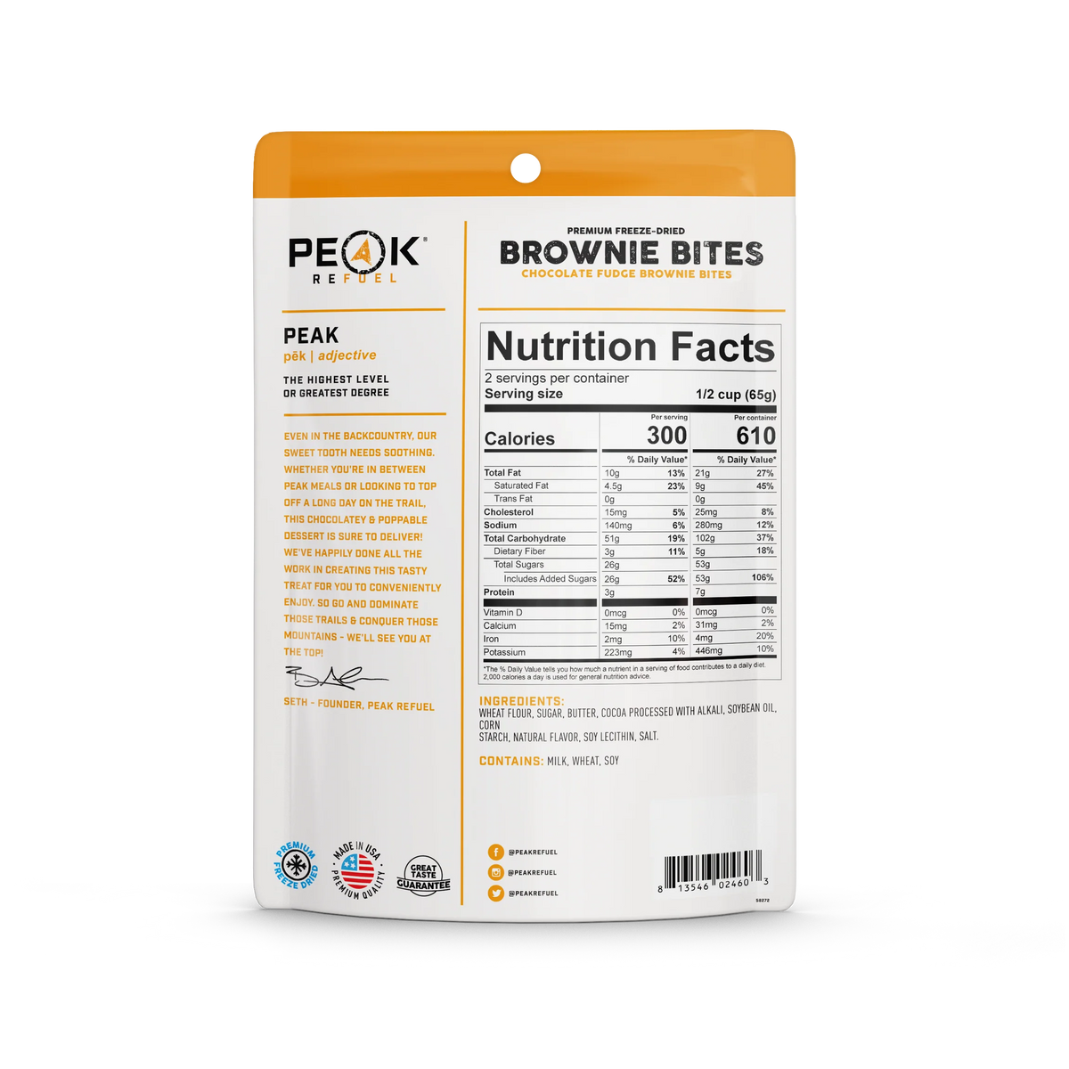 Peak Refuel Chocolate Fudge Brownie Bites