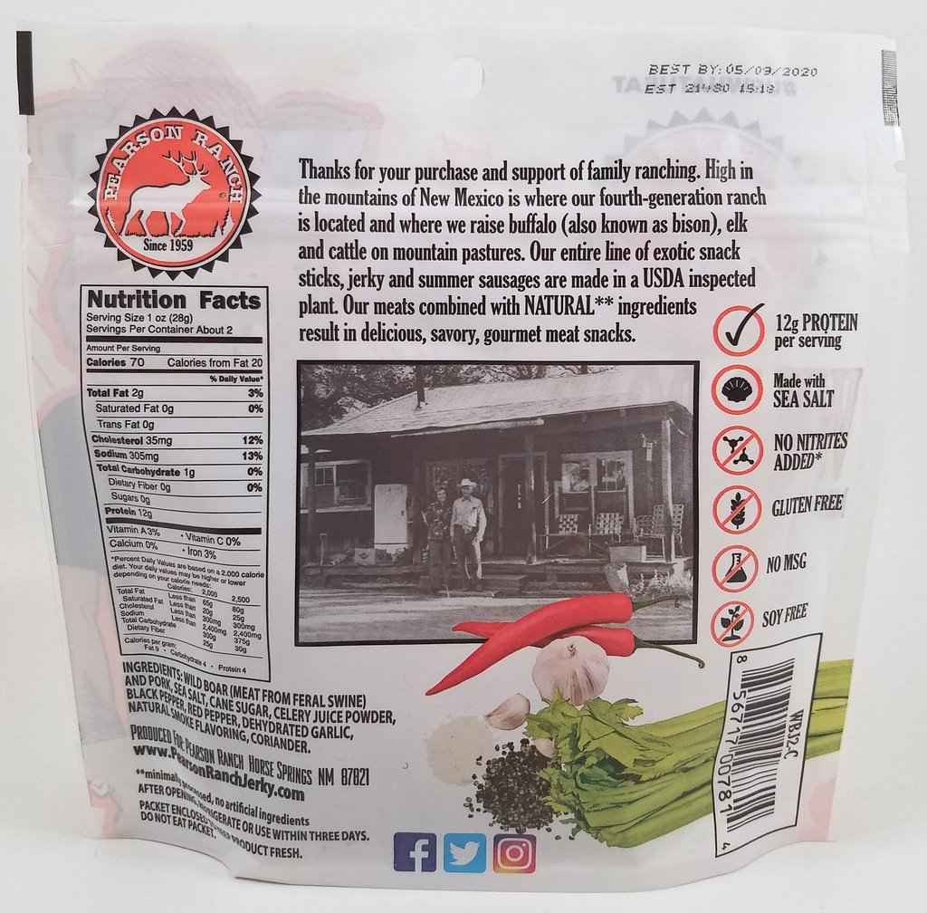 Pearson Ranch Jerky Wild Boar Jerky - 2.1oz