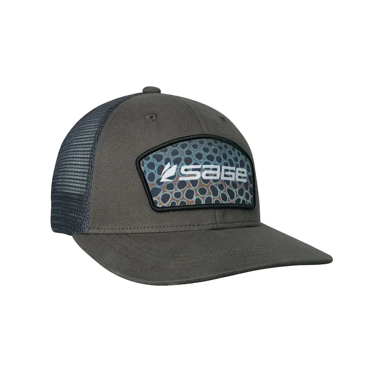 Sage Patch Trucker Green - Brown Trout