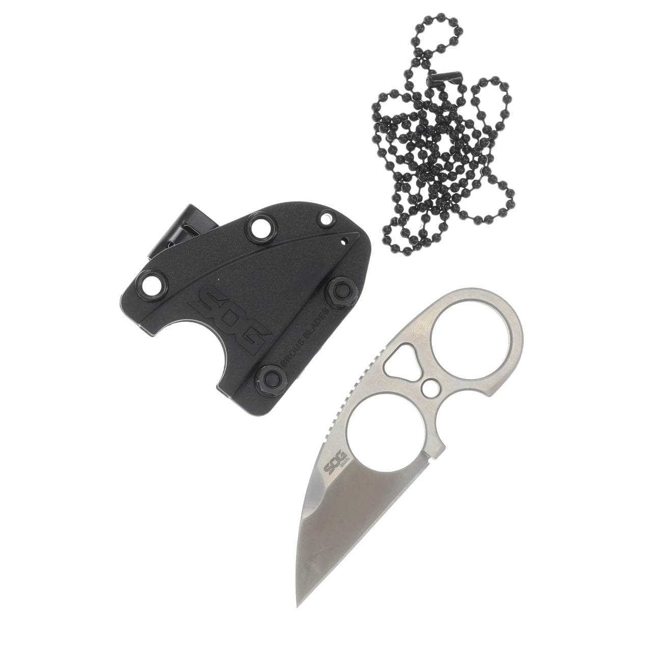 SOG Knives Snarl Fixed Blade Knife 2.3in Plain Satin Sheepsfoot Blade