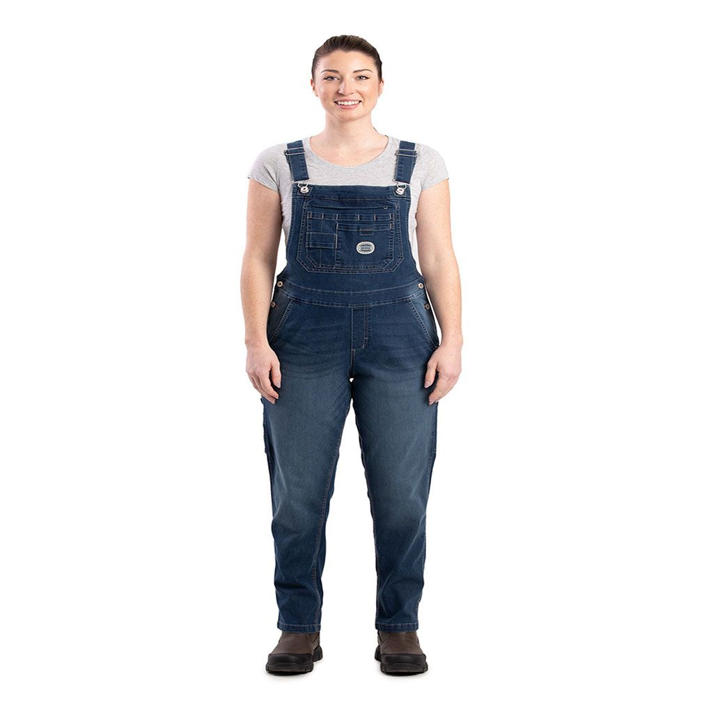 Berne Women's Vintage Washed Flex Denim Bib