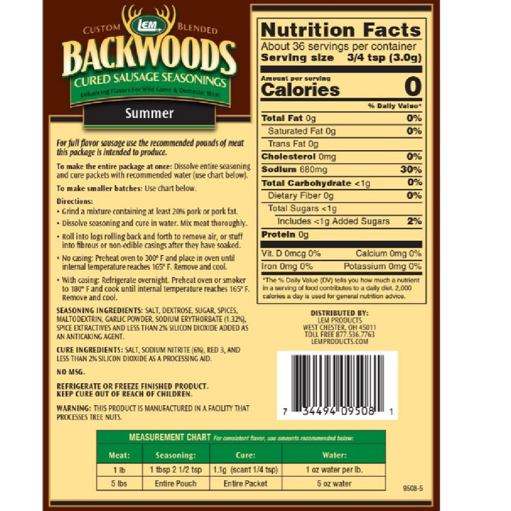 LEM Backwoods Summer Sausage Kits