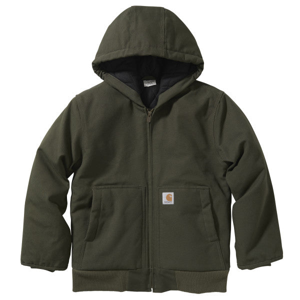 Carhartt Zip-Front Flannel Quilt Lined Jac - Youth