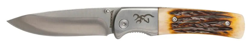 Browning Buckmark Hunter Bone Folding Knife 3"