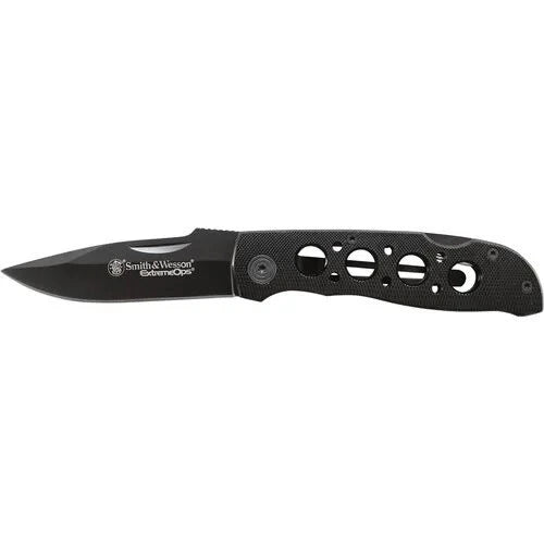 Smith & Wesson Extreme Ops Liner Lock Drop Point Folding Knife 3.4"