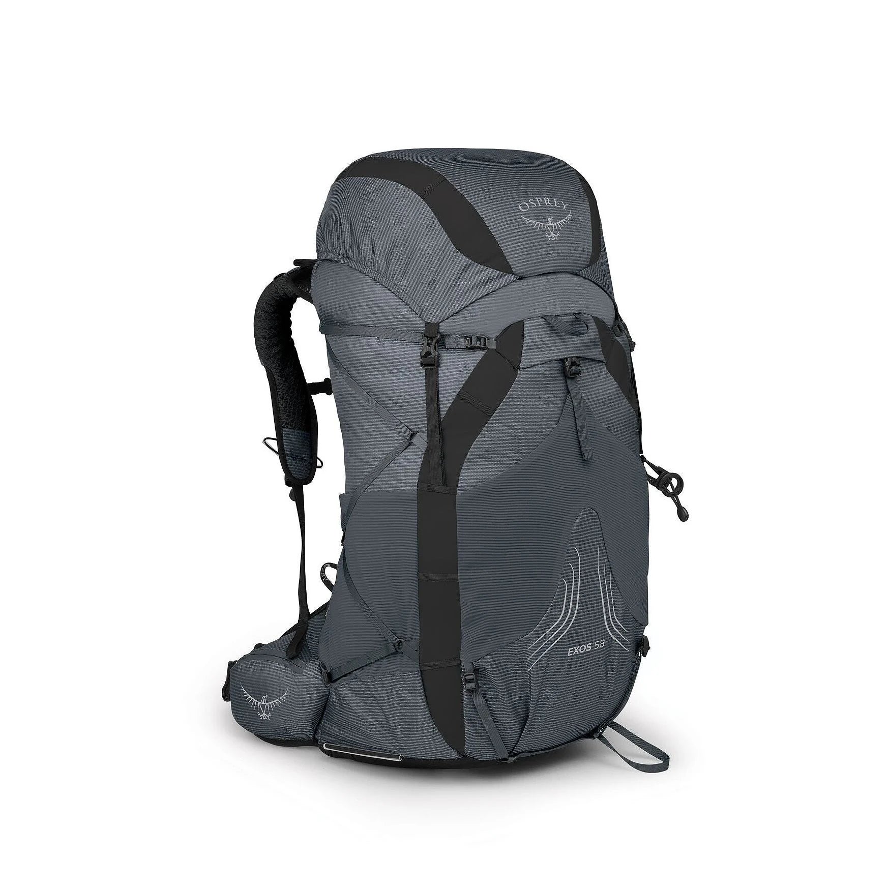 osprey bag with man shooting arrow Osprey Exos 58 Backpack